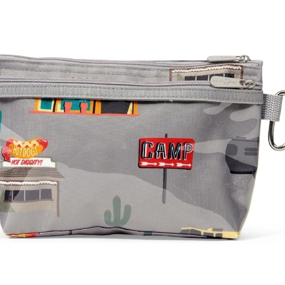 31 Clear Clip Pouch with Gray Accents Camping  Cactus, Travel Bag, Phone Pouch - Picture 2 of 11